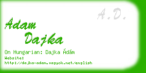 adam dajka business card